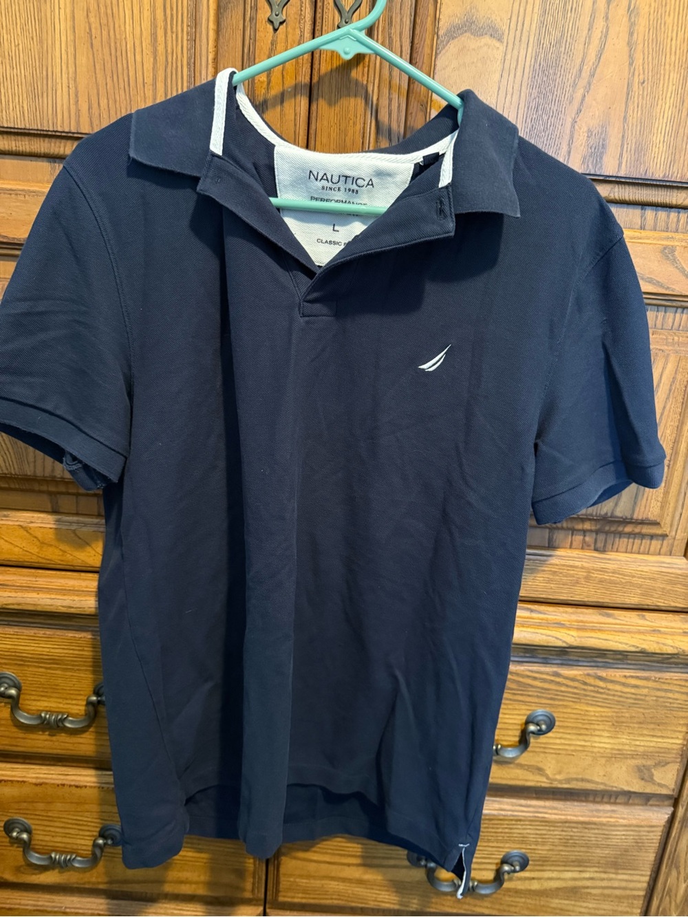 Nautica Men’s Navy Polo with White Sail Logo